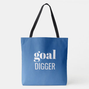Ich bin eine Goal Digger Blue Gradient Tasche