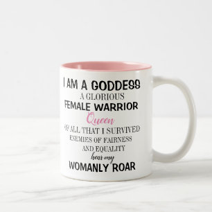 Ich bin eine Göttin Zweifarbige Tasse
