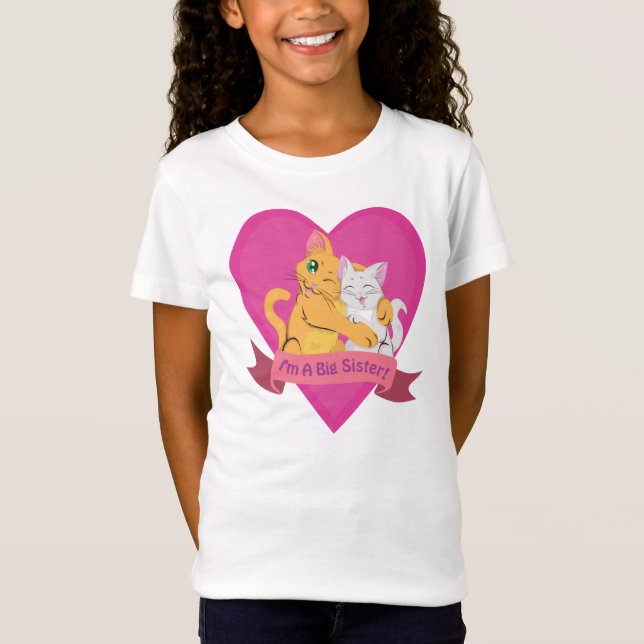 "Ich bin eine große Schwester! " T-Shirt (Vorderseite)