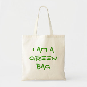 ich bin eine grüne Tasche wiederverwendbare envir