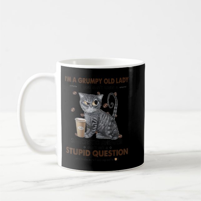 Ich bin eine gruselige alte Dame, wenn du nicht sa Kaffeetasse (Links)