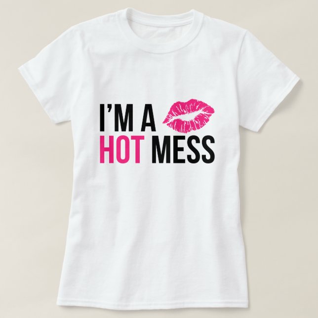 Ich bin eine heiße Verwirrung T-Shirt (Design vorne)