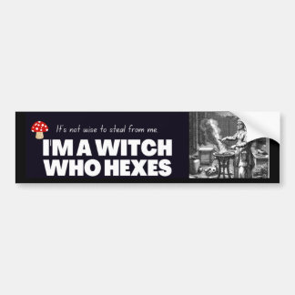 Ich bin eine Hexe, die hext. Autoaufkleber