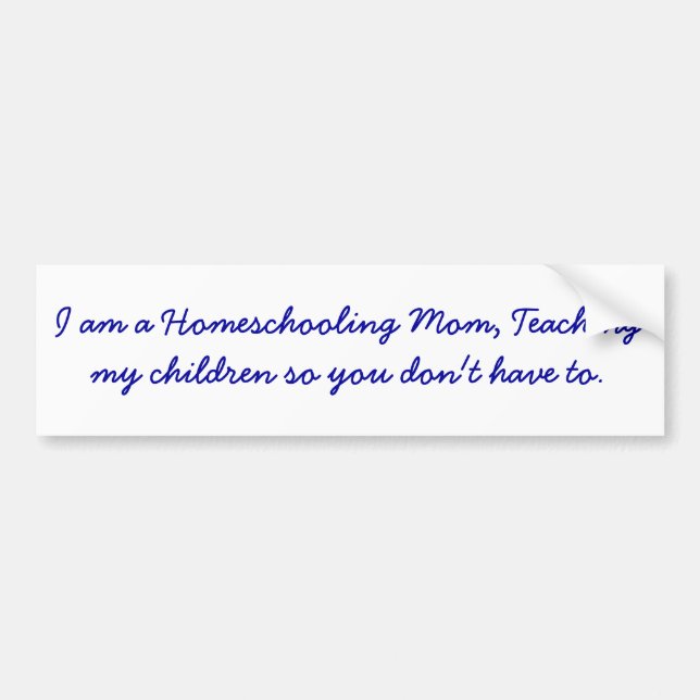 Ich bin eine Homeschooling Mama und unterrichte Autoaufkleber (Vorne)