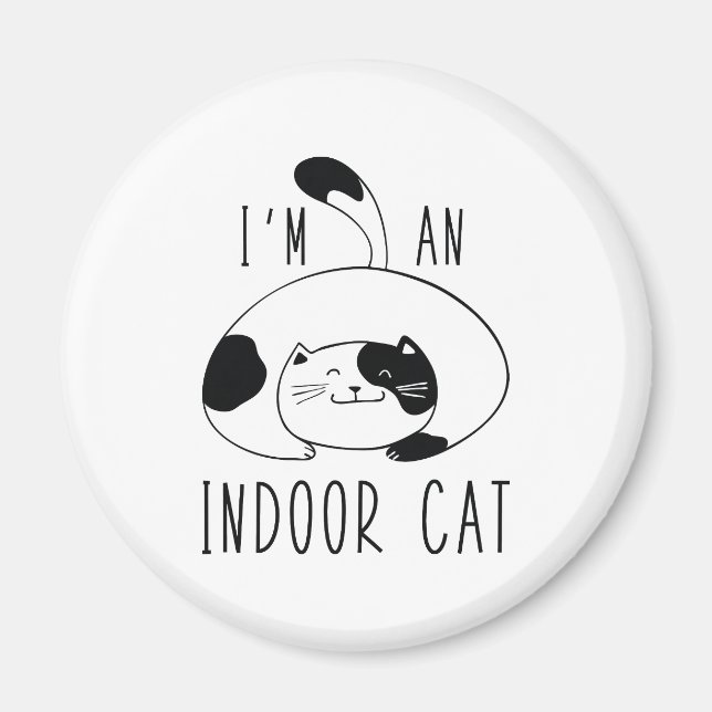 Ich bin eine Indoor-Katze Magnet (Vorne)