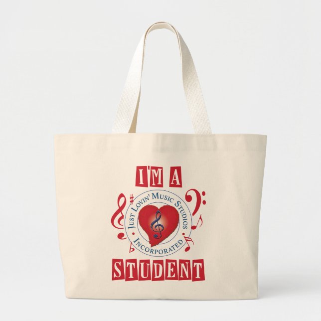 Ich bin eine JLMS Studenten-riesige Taschen-Tasche Jumbo Stoffbeutel (Vorne)