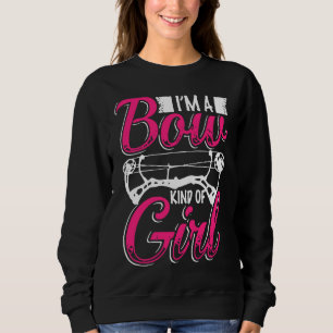 Ich bin eine junge Art Mädchen Bogenschiessen Jage Sweatshirt