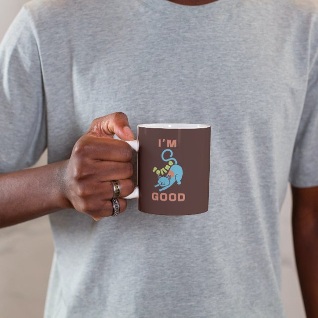 Ich bin eine Katze, die gut blaubraun ist Kaffeetasse (Von Creator hochgeladen)