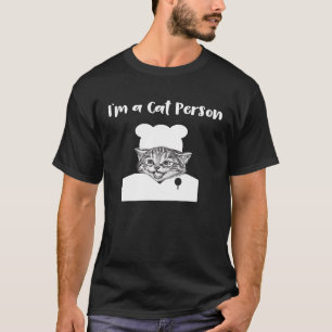 Ich bin eine Katzenliebhaber Köchin Koch Foodie Ka T-Shirt