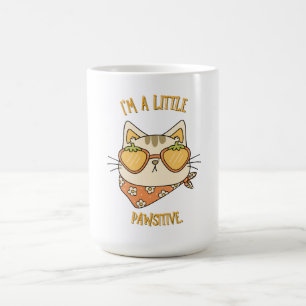 "Ich bin eine kleine pawsitive" Katze mit Erdbeere Kaffeetasse