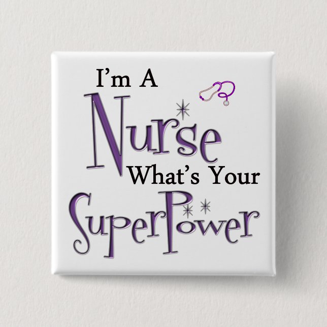 Ich bin eine Krankenschwester Button (Vorderseite)
