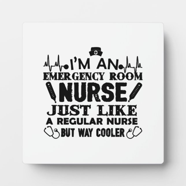 Ich bin eine Krankenschwester im Notfall Fotoplatte (Vorderseite)