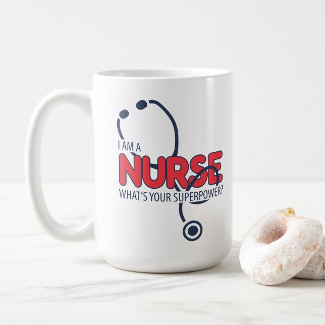 Ich bin eine Krankenschwester Kaffeetasse (Mit Donut)