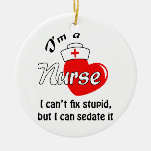 Ich bin eine Krankenschwester Keramik Ornament