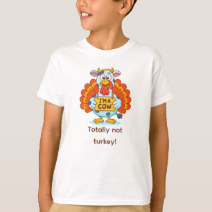 Ich bin eine Kuh Truthahn Lustige Thanksgiving-V T-Shirt