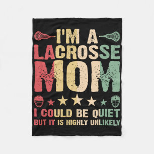 Ich bin eine Lacrosse Mama Funny Lacrosse Mama Pla Fleecedecke