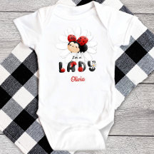 Ich bin eine Lady Baby Bodysuit Niedlich Ladybug