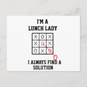Ich bin eine Lunch Lady, ich finde immer eine Lösu Postkarte