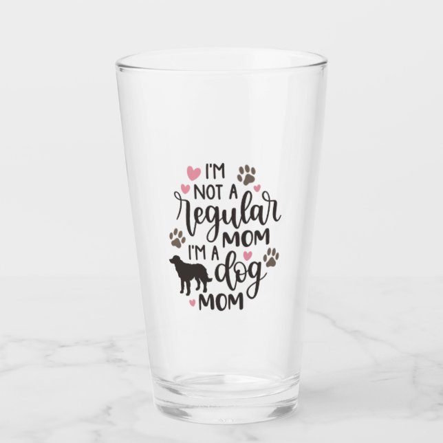 Ich bin eine Mama für Hunde Glas (Vorderseite)