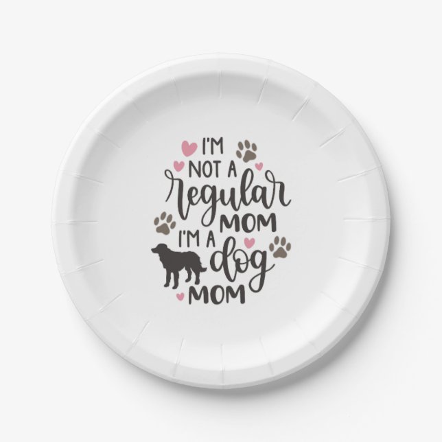 Ich bin eine Mama für Hunde Pappteller (Vorderseite)