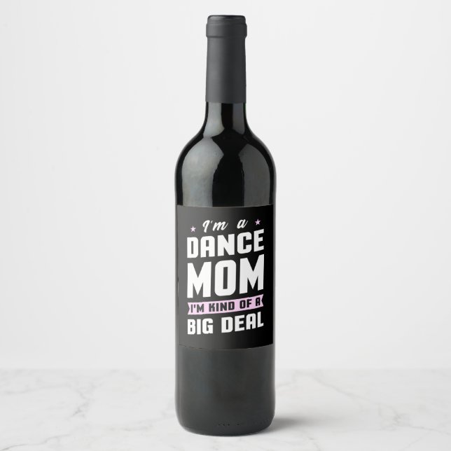 Ich bin eine Mama und ein großer Deal Weinetikett (Vorderseite)