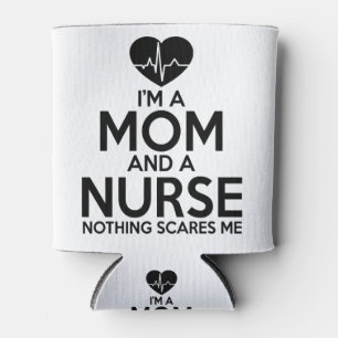 Ich bin eine Mama und ein Krankenpfleger, der mir  Dosenkühler