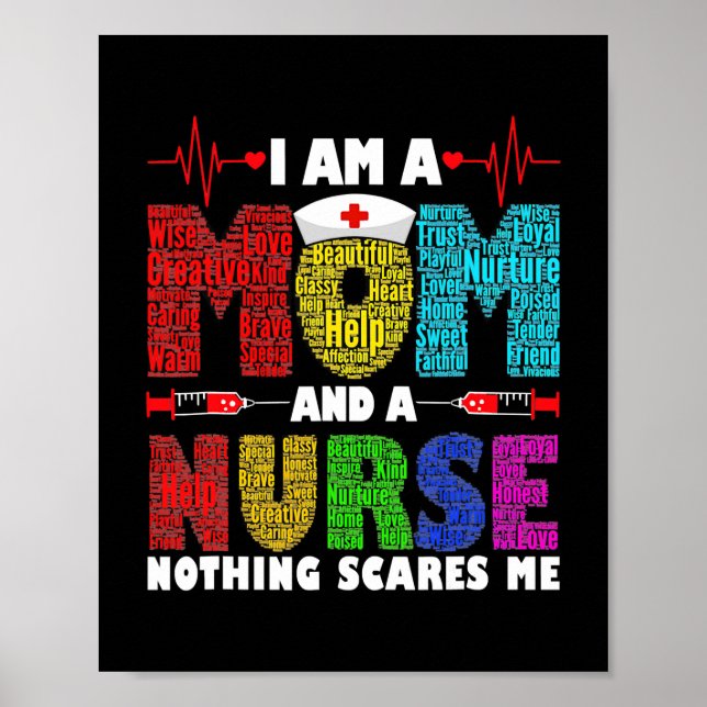 Ich bin eine Mama und ein Krankenpfleger, der mir  Poster (Vorne)