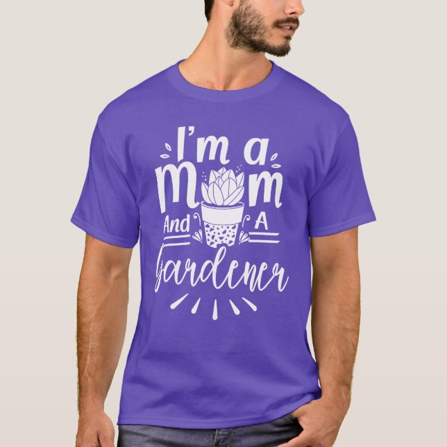 Ich bin eine Mama und eine Gartenmüttergartenbank T-Shirt (Vorderseite)