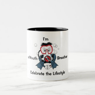 Ich bin eine Mund-Verschnaufpausen-Tasse - Typ Zweifarbige Tasse