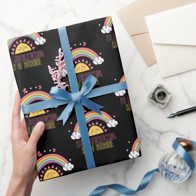 Ich bin eine Mutter, die das Sonnenscheinhandtuch- Geschenkpapier (Schenken)