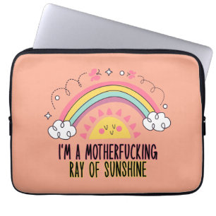 Ich bin eine Mutter, die das Sonnenscheinhandtuch- Laptopschutzhülle