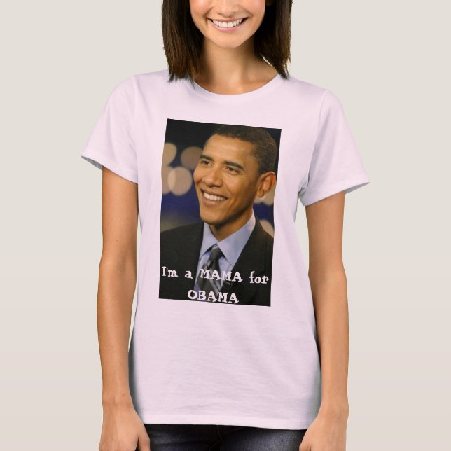 Ich bin eine MUTTER für OBAMA T-Shirt (Vorderseite)