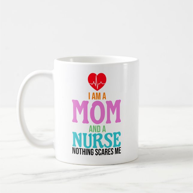 Ich bin eine Mutter und eine Krankenschwester, nic Kaffeetasse (Links)