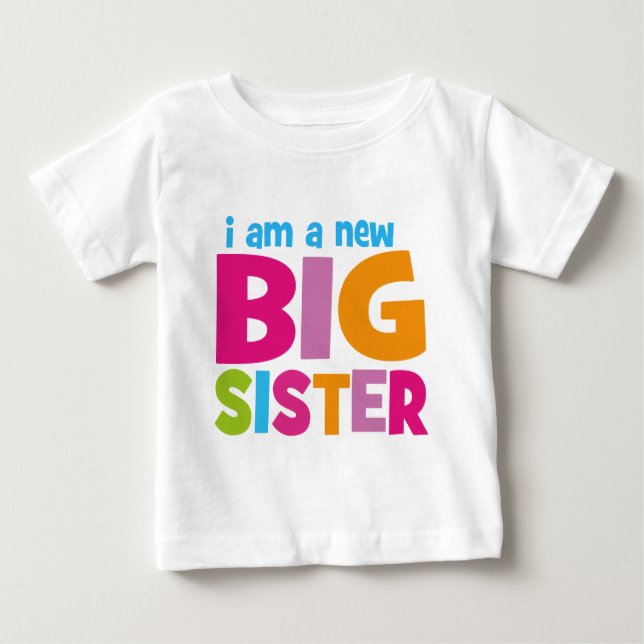 Ich bin eine neue große Schwester Baby T-shirt (Vorderseite)