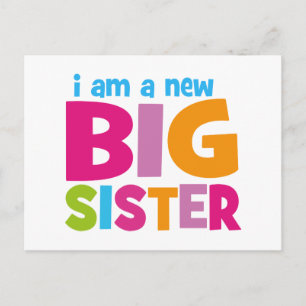 Ich bin eine neue große Schwester Postkarte