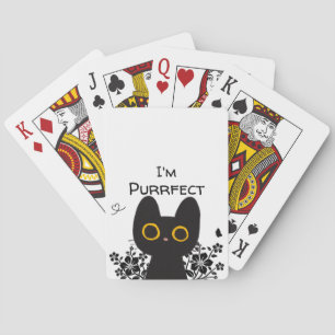 Ich bin eine Niedliche schwarze Katze Spielkarten