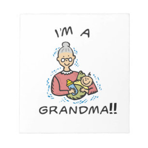 Ich bin eine Oma-Oma und ein Baby-Geschenk Notizblock