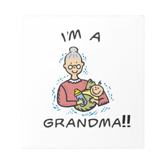 Ich bin eine Oma-Oma und ein Baby-Geschenk Notizblock (Vorderseite)