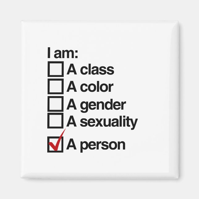 Ich bin eine Person - Nichtdiskriminierung Magnet (Vorne)