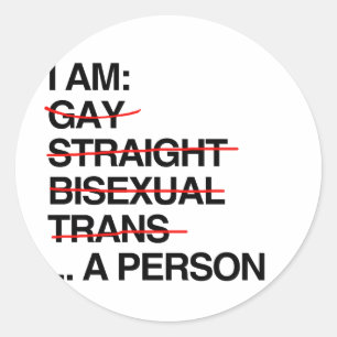 ICH BIN EINE PERSON RUNDER AUFKLEBER