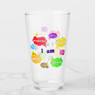 Ich bin eine positive Bestätigung Worte Selbst-Lie Glas