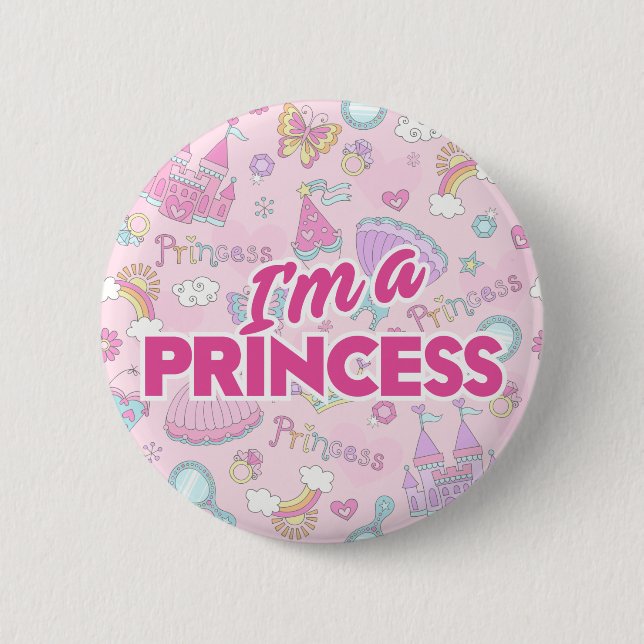 Ich bin eine Prinzessin Button (Vorderseite)