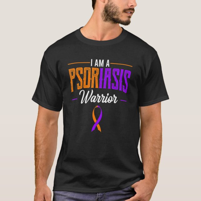 Ich bin eine Psoriasis Warrior Psoriasis-Bewusstse T-Shirt (Vorderseite)