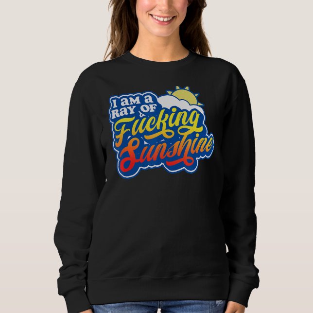Ich bin eine Reue, die sonnenglänzende, gruselige  Sweatshirt (Vorderseite)