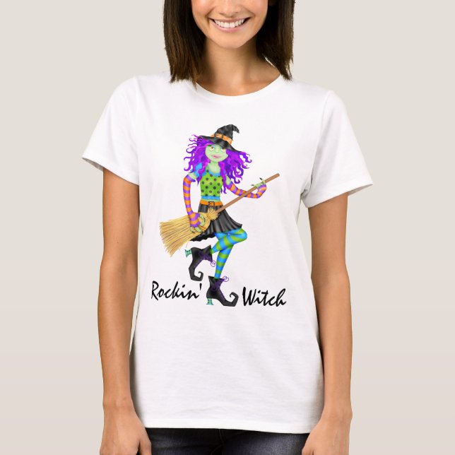 Ich bin eine Rockin-Hexe - SRF T-Shirt (Vorderseite)