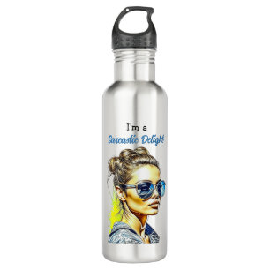 Ich bin eine sarkastische Freude Funny Spaß Edelstahlflasche