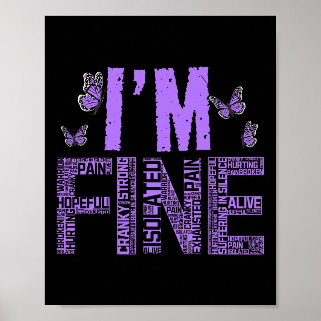 Ich bin eine schöne Fibromyalgie, Krieger-Fibro-Se Poster (Vorne)