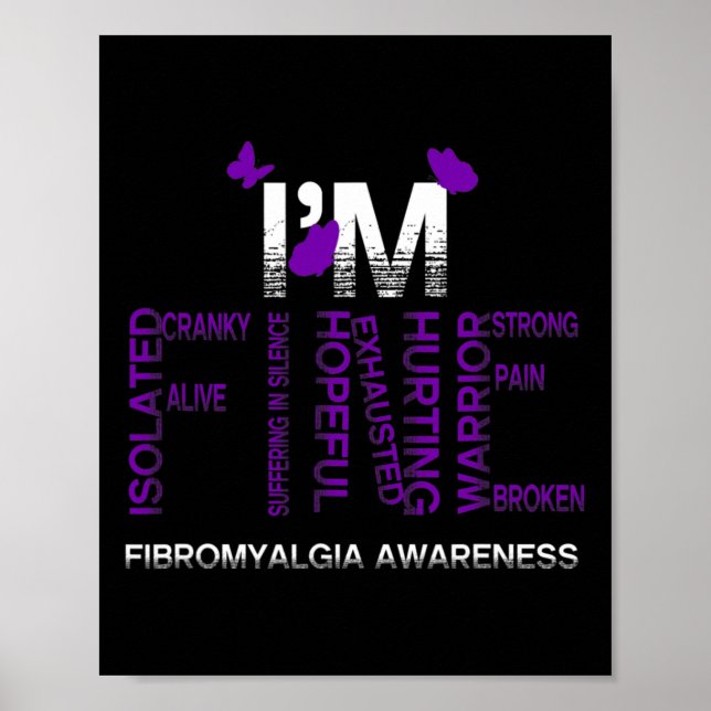 Ich bin eine schöne Fibromyalgie, Krieger-Fibro-Se Poster (Vorne)