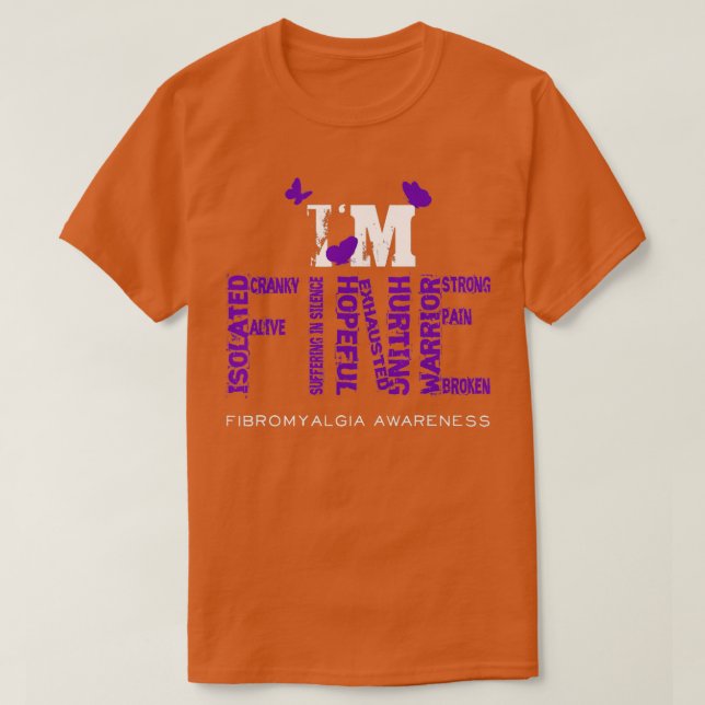 Ich bin eine schöne Fibromyalgie, Krieger-Fibro-Se T-Shirt (Design vorne)