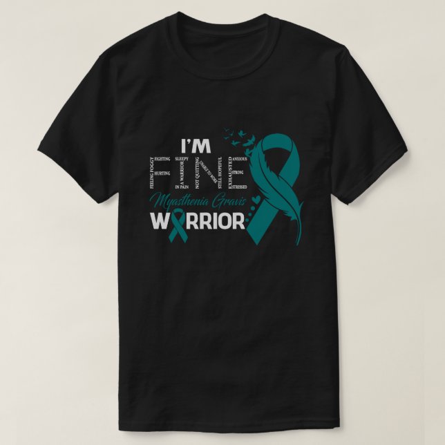 Ich bin eine schöne Myasthenia Gravis Krieger Bewu T-Shirt (Design vorne)